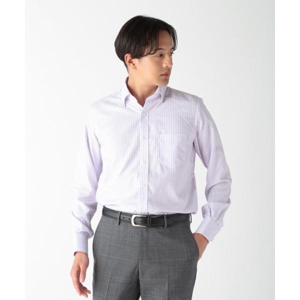 ロンドンストライプコットンドビー織りビジネスシャツ