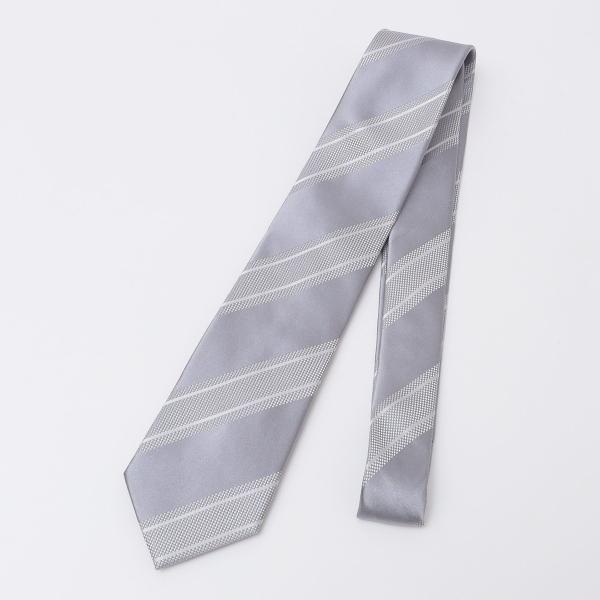 SHIPS Colors:シルバー サテン レジメンタル タイ 2◇