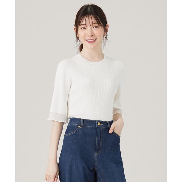 【洗える】シアーディテール ニット