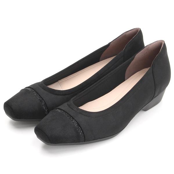 スクエアトゥソフトパンプス