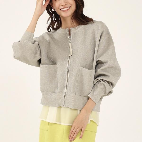 ラメプレーティングブルゾン