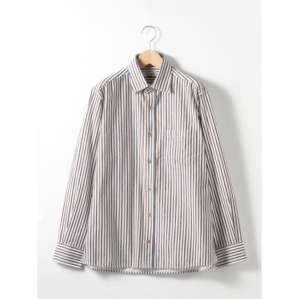 オルタネートモールストライプ長袖シャツ