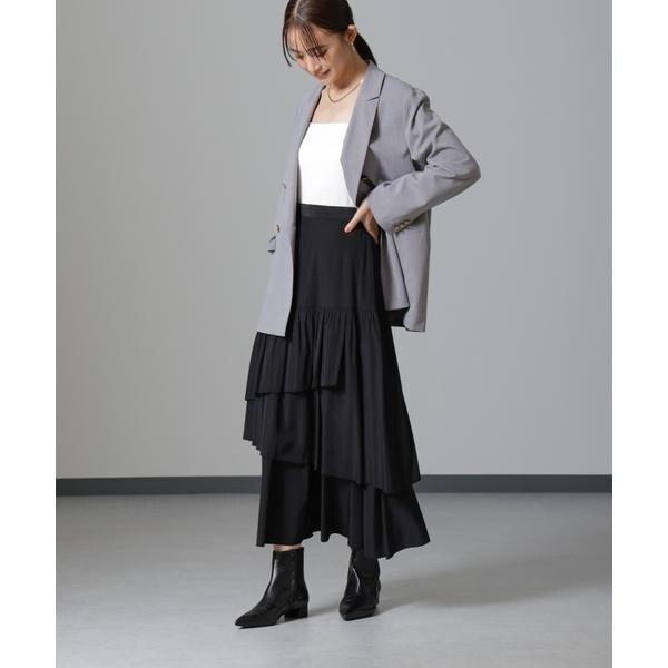 オーバーラップティアードスカート