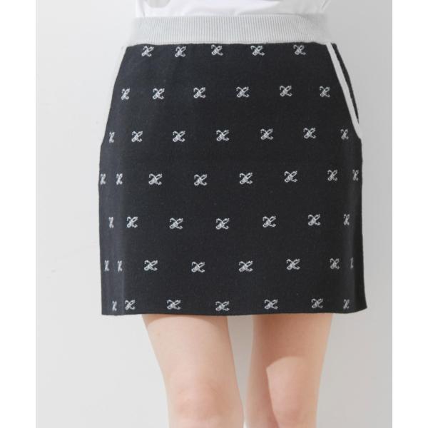 【セットアップ対応】モノグラムジャガード ニットスカート