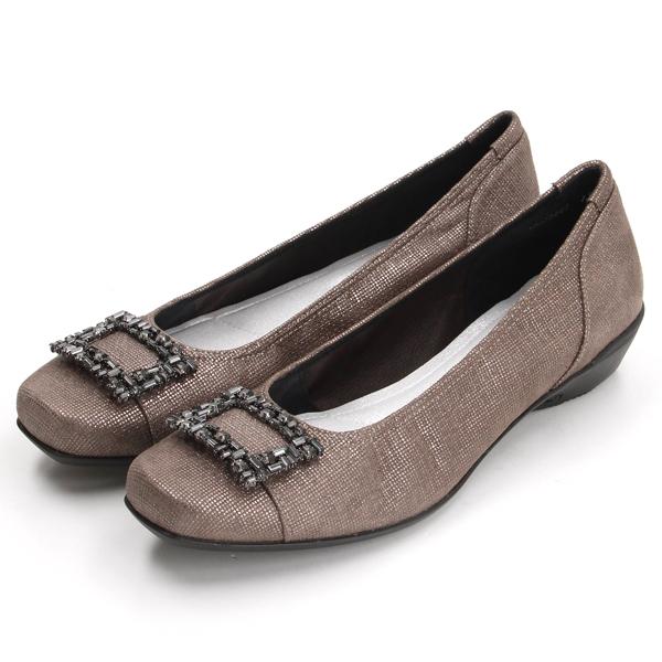 【大きいサイズ】ビジューモチーフスタイリッシュコンフォートパンプス