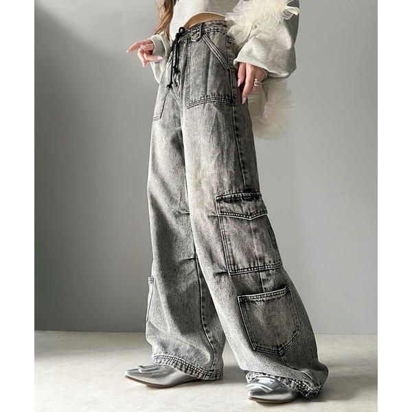 《Javaジャバコラボ》旬なこなれ感。ヴィンテージ加工裾ドロストワイドデニム