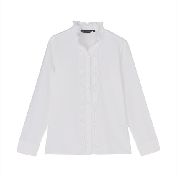 【COFREX】 ひねりピンタック 長袖 レディースデザインシャツ