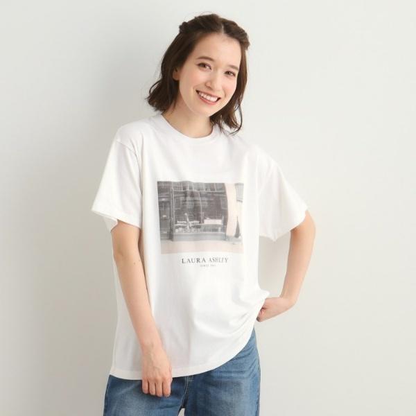 【STORY掲載！大人気！日本製Laura Ashley ヒストリーフォト】 第一号店 フォトTシャ...