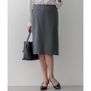 【洗える/セットアップ対応】ウールライクカルゼ タイト スカート