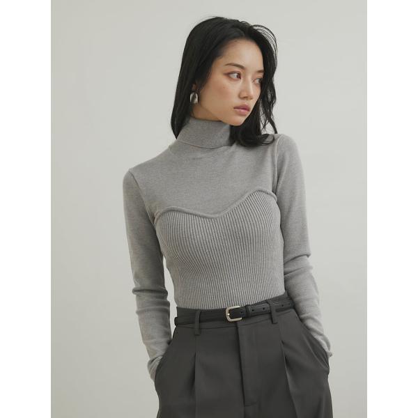 タートルビスチェドッキングニット