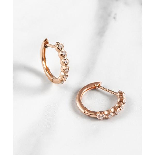 【WEB限定】FRILL DIAMOND PIERCED EARRINGS K10 ダイヤモンド ピ
