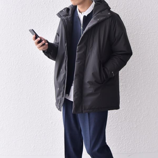 【WEB限定】SHIPS any: 〈撥水・防風等〉多機能 中綿 フード ミドル コート 24FW◇