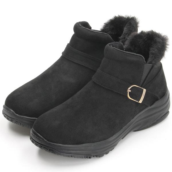 【秋冬定番】〔防水撥水〕EDWIN BODYFIRE スエード調 ベルトデザイン ショートブーツ