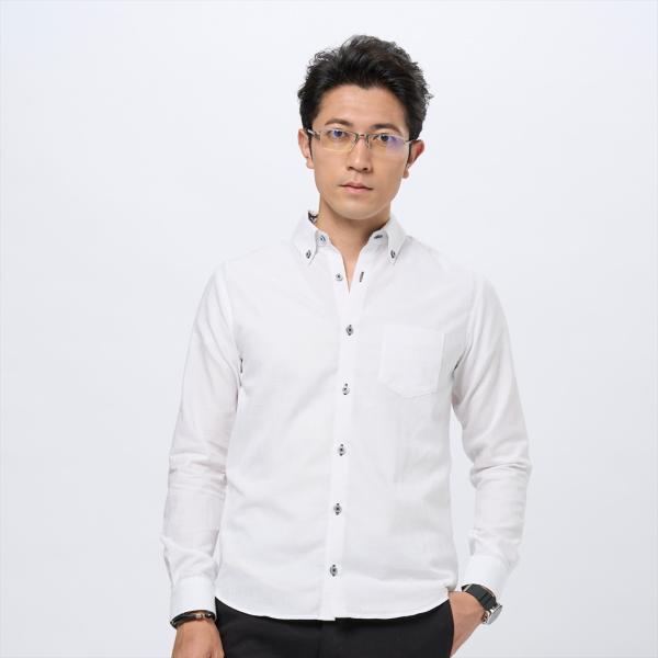 ボタンダウン デザインカジュアルシャツ 長袖 メンズ