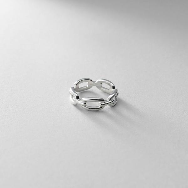 シルバー ケーブルチェーンモチーフリング