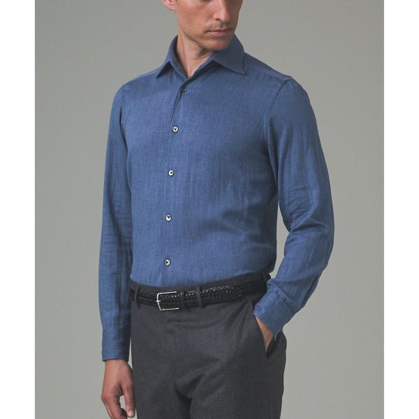 GOLD LABEL/WEB＆一部店舗限定【Thomas Mason】コットンカシミヤ フラノシャツ