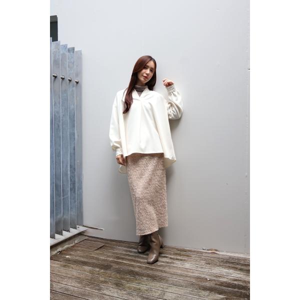 ツイルスキッパーフレアブラウス