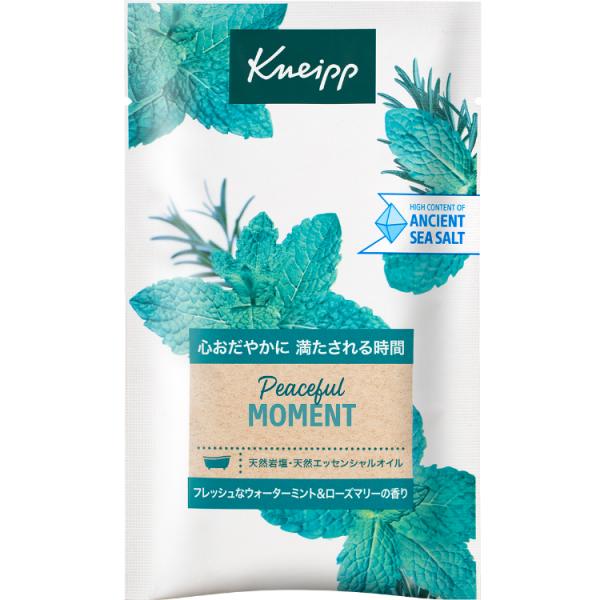 クナイプ　バスソルト　ピースフルモーメント　ウォーターミント＆ローズマリーの香り　５０ｇ