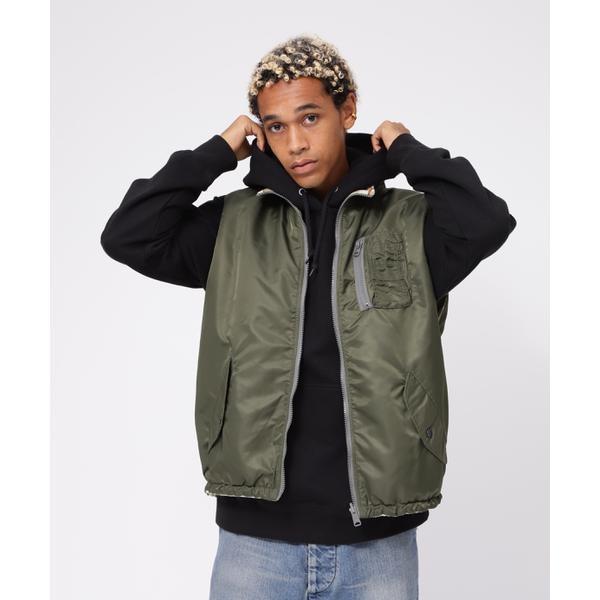 《直営店限定》REVERSIBLE FLEECE CAMO VEST ／ リバーシブル フリース