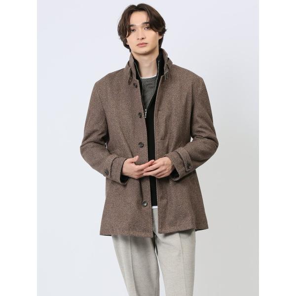 【ストレッチ】 MELT+ON ウィングカラーコート