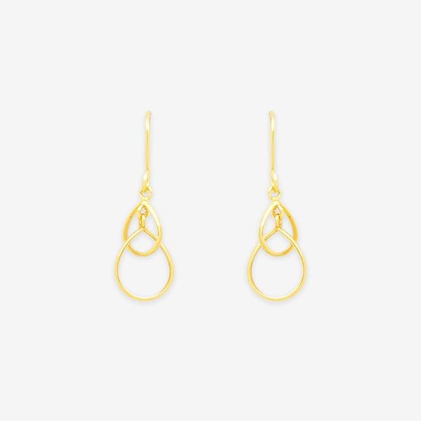 K10 イエローゴールド フック しずく ピアス