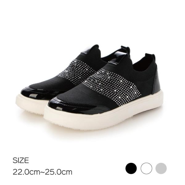 SMART WALK スマートウォーク 本革コンビストレッチスニーカー