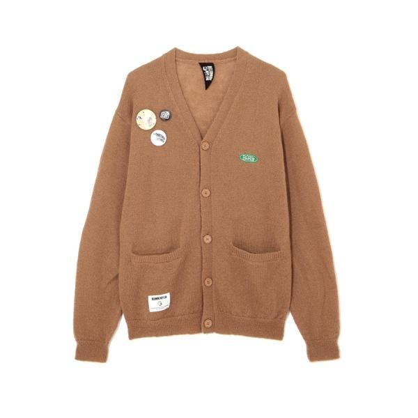 ×BILLIONAIRE BOYS CLUB／MOHAIR CARDIGAN WITH BADGE