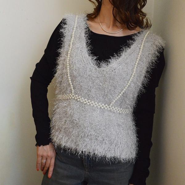 パール調ビスチェ(シャープ)