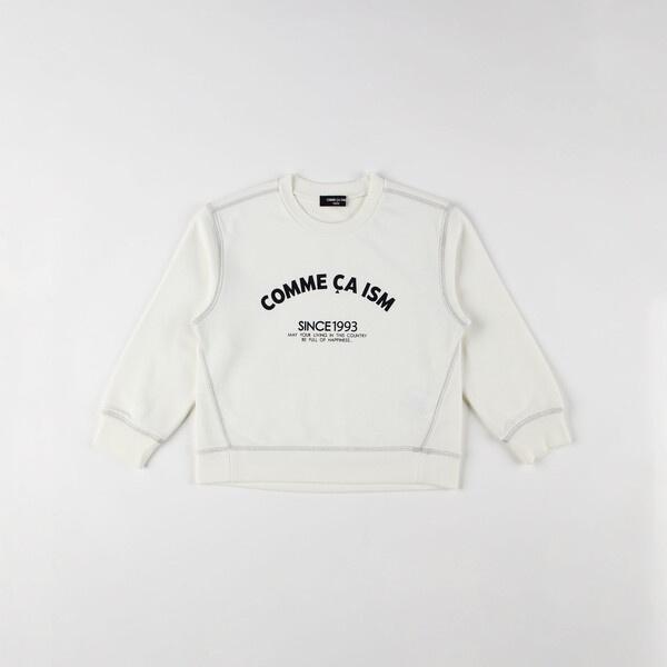 3本針ステッチ ベーシックロゴトレーナー