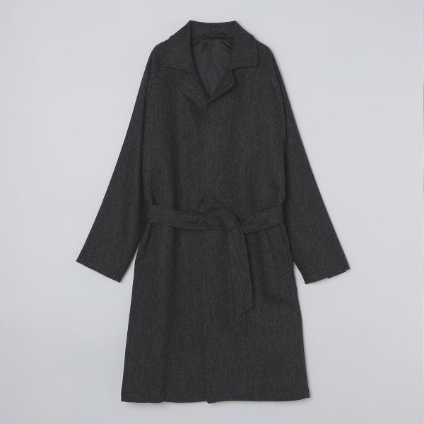 【 SHIPS別注】Errico Formicola: ヘリンボーン ツイード ステンカラーコート