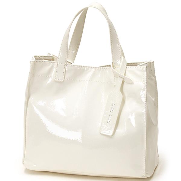 カシュカシュ cachecache / ソフトエナメルスクエア手提げトートS