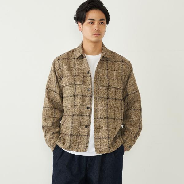 SHIPS Colors:〈洗濯機可能〉チェック柄 CPO シャツ ジャケット