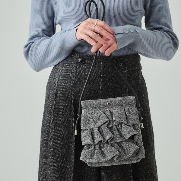 ラメフリルミニショルダーバッグ