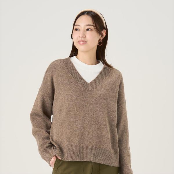 【Pitta Re:)】 ラム混ゆるニットプルオーバー レディース