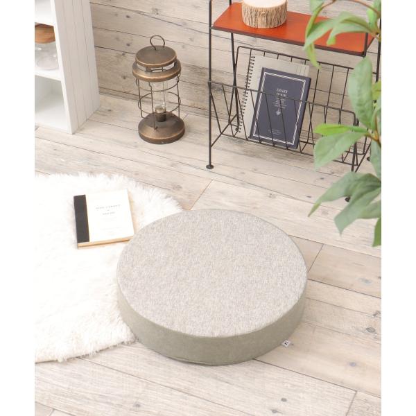 ラウンド スラブ＆パイルシートクッション H8cm