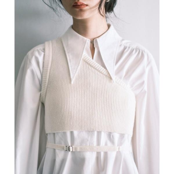 asymmetry knit vest