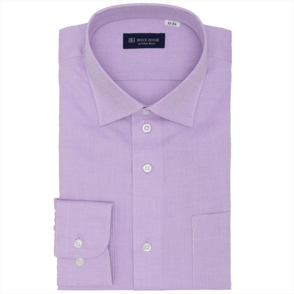 ワイドカラー 長袖 形態安定 ワイシャツ