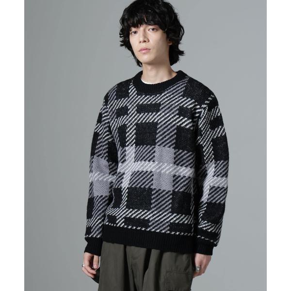 ウールミックスパターンニット
