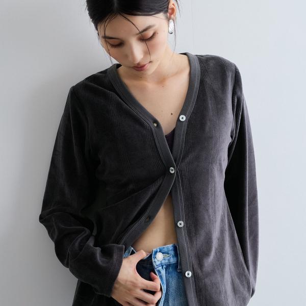 【Miller】VIS別注モデルベロアボタンアップカーディガン【洗える】