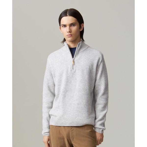 【Cash Lamb’s Wool】ハーフジップニット