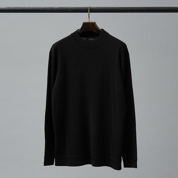 【カシミアタッチ】Pure Merino ハイゲージモックネック ニット