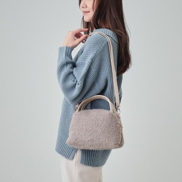 フェザーニットショルダーバッグ