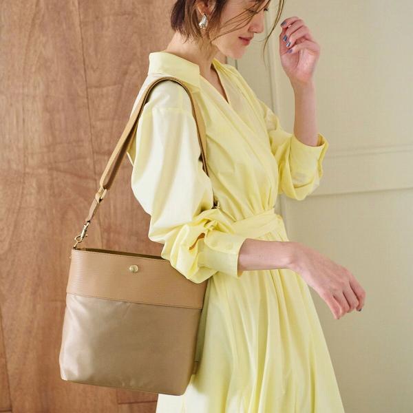 【Breath TOPKAPI】 リプル ナイロン コンビ ベルト デザイン ショルダー バッグ