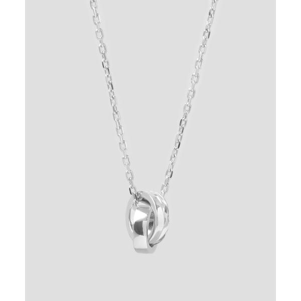 LH for Gift ダブルリングネックレス/スピニンググロウスラッシュライン/シルバー925