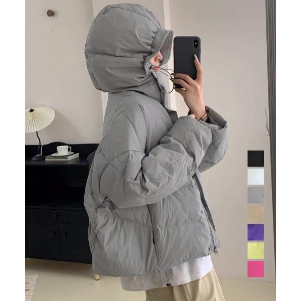 エコダウンジャケットショート中綿ブルゾン