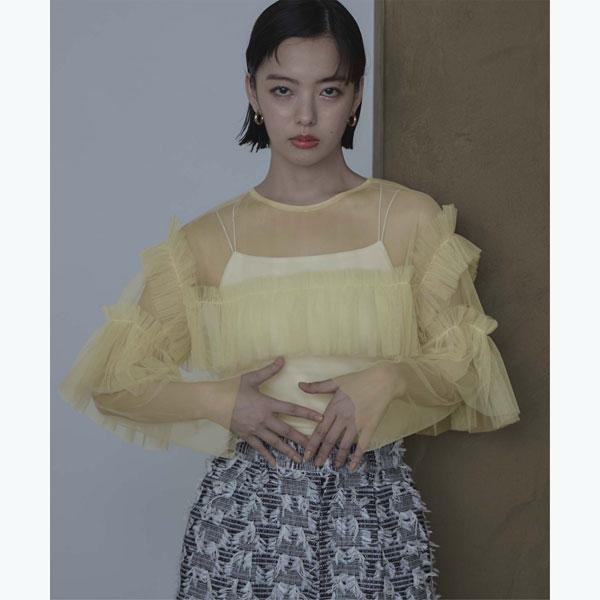 チュールフリルプルオーバー