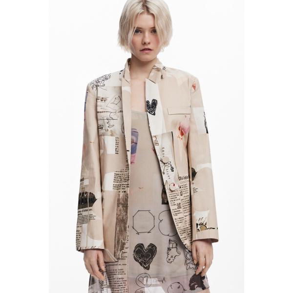 【5サイズ展開/XS/XL/大きいサイズ】ブレザー コラージュ M. クリスチャン・ラクロワ