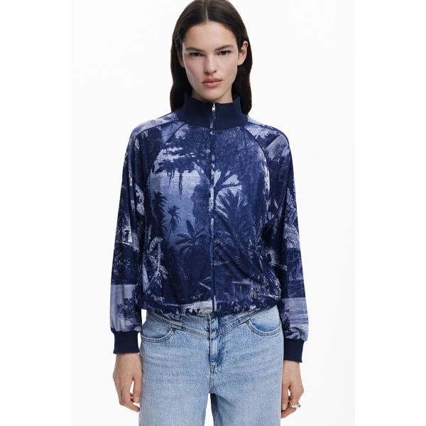 ラクロワプリントのシアートラックジャケット