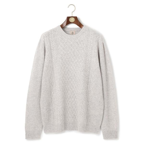 【KING SIZE】【Cash Lamb’s wool】ケーブルニット / クルー