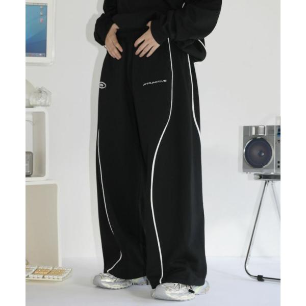 【SET-UP着用可能】ドローコードパイピングオーバーサイズ ヘビーウエイト スウェットパンツ